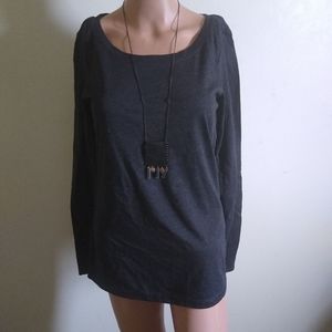 Women Off-Black Long Sleeve T-shirt